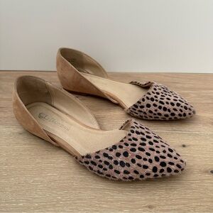 Women’s Cheetah Print Halo Flats Ballet CL LAUNDRY Animal Print Brown Halo 6.5